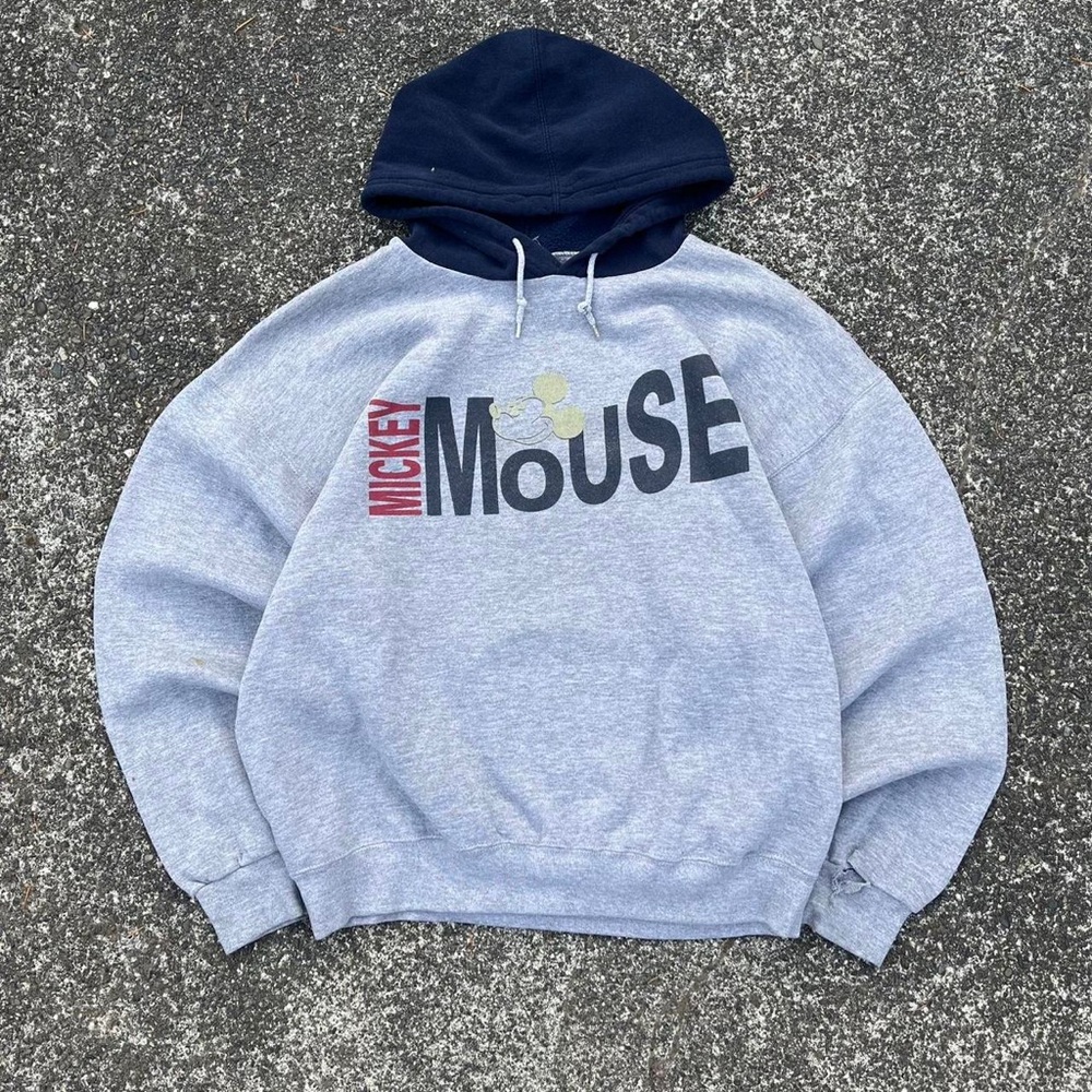 Mickey Mouse Gray Hoodie for Men